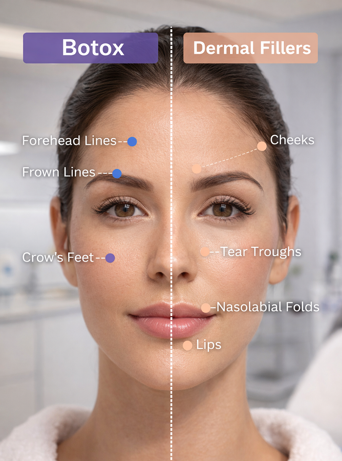 Dermal Fillers vs Botox